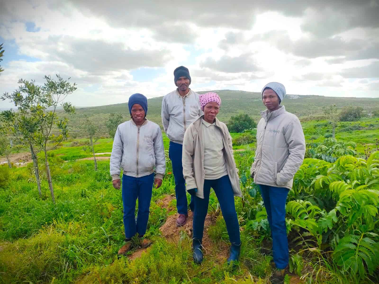 Members of the Green Team: (from left) Bruce Andrade, Hendreas Vaalbooi, Sanna Kruiper and Alfrino Lukas.
