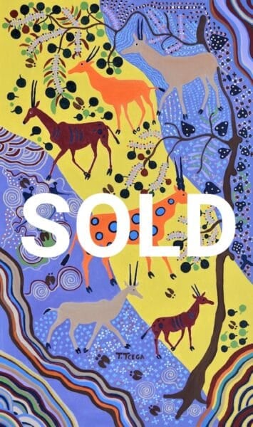 Jan Tcega John. Kalahari Antelopes. 100 x 60cm