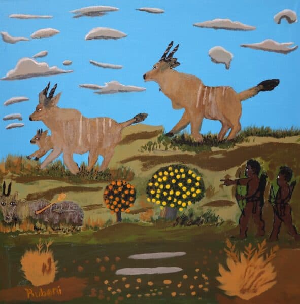 Rubeni Hamukwaya - Two men hunting kudus