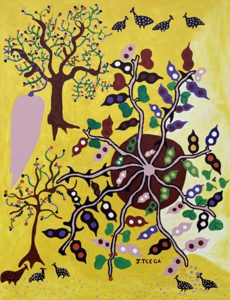 Jan Tcega-Morama nuts and Càm (Tuber)130 x 100cm