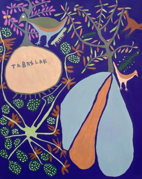 Tabax'ae Ntcox'o-Wild Melons, Tchábá and Cãa. 100 x 80cm