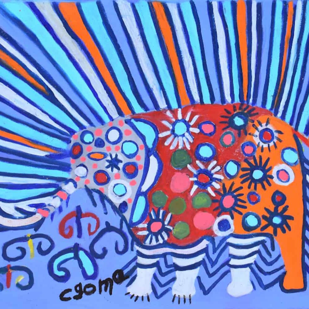 Cgoma Simon. Elephant 65 x 45cm